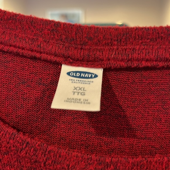 LONG SLEEVE RED/MAROON SWEATER - Picture 3 of 3